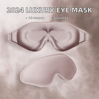 Ensemble de masques de sommeil occultants de luxe DM-013 2024, masque pour les yeux imprimé sur mesure de qualité supérieure et accessoires