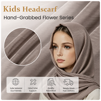 Tissu Hijab Enfant B5 – Petite Commande – Tissu Polyester Léger et Respirant à Carreaux et Rayures en Satin pour Foulard Quotidien Décontracté pour Enfants