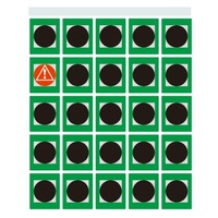 Autocollant en papier adhésif réversible 75C à changement de couleur, indicateur de température, étanche, résistant à l'huile, pour la sécurité alimentaire et les machines industrielles