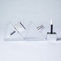 Rechargeable Triangle Transparent Brillant À Lèvres Tube ABS 5.5ml Huile À Lèvres Bâton Tube Cosmétique Maquillage Baume À Lèvres Brillant Conteneur