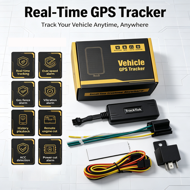 TrackTok CY05 Gsm Gps Tracker for Car Cut off Engine Real-time Tracking Motorcycle Bike Truck GPS Locator GT06 Proctocl Free APP