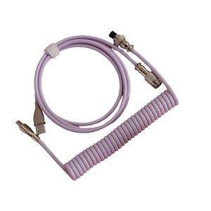 Cable USB Tipo C Enrollable para Teclado Mecánico de Escritorio para Juegos, con Diseño de Resorte Resistente para Transferencia de Datos y Energía - Product Image 2