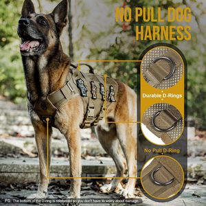 Muestra gratuita de chaleco táctico de larga duración para perros, arnés de pecho resistente para entrenamiento de mascotas al aire libre y chaleco refrigerante para perros - Product Image 2