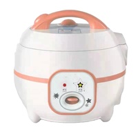 Mini-cuiseur à riz électrique, design mignon, rose/blanc et bleu/blanc, cuve antiadhésive, cuiseur à riz intelligent pour la cuisson du riz, fonction maintien au chaud, OEM