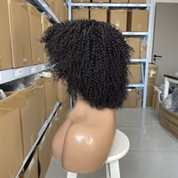 Perruque Bob Courte Tressée Africaine Haute Densité Abordable, Couleur Naturelle, Sans Lacet, pour Femmes - Vente en Gros de Perruques Bob Courtes