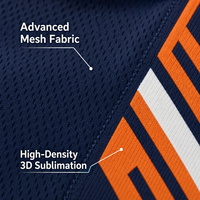 Ensemble de maillots de sport professionnels personnalisés bleu roi, imprimés par sublimation 3D, en maille, uniformes sportifs OEM/ODM pour équipes