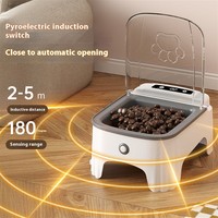 Nouvelle gamelle distributrice de nourriture pour animaux avec minuterie |   Bol pour animaux de compagnie avec ouverture automatique du couvercle, pour croquettes pour chats et chiens