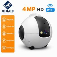 Cámara Robot Inteligente WiFi HD de 4MP para Mascotas con Láser, Visión Nocturna y Audio Bidireccional para Perros y Gatos
