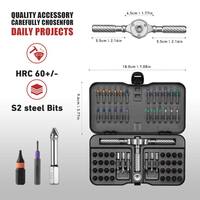Set Obeng Ratchet Multifungsi 66-in-1 Magnetik Mini untuk Perbaikan Rumah Tangga, PC, Meja, Peralatan Tangan Aluminium OEM