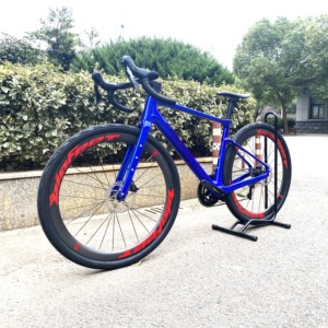 Yu GR-1 per adulti ghiaia bici da strada telaio in fibra di carbonio forcella in lega di alluminio freno a disco idraulico 12-velocità pneumatico 700C * 40c - Product Image 6
