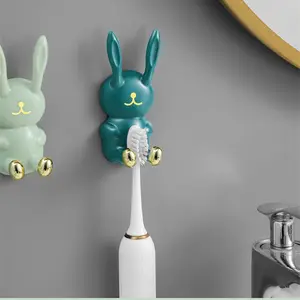 Cartoon Rabbit Wall Hook Hanger Multifunctional Hanging Bracket Supplies for Home Bathroom Toothbrush Cup Organizer
