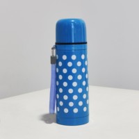 Bouteille d'eau en acier inoxydable à double isolation sous vide, motif circulaire à pois, mignonne pour enfants, très vendue, de haute qualité