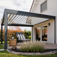 Kits de pergola bioclimatique à toit à lames orientables en aluminium, pergola bioclimatique en aluminium personnalisable