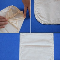 Sac filtrant réutilisable en coton biologique et nylon certifié GOTS pour lait végétal et infusion à froid