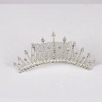 Couronne de princesse en alliage brillant avec perles pour enfants, accessoire de coiffure pour spectacle de danse et anniversaire, directement du fabricant