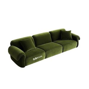 Canapé Octopus Rétro Français, Ligne Droite, Rembourré, Remplissage en Mousse, pour Salon, Style Crème, Design Vintage - Product Image 5