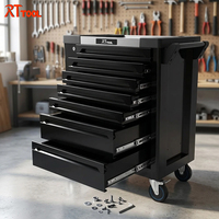 Armoire à outils à roulettes RTTOOL avec 7 tiroirs, chariot robuste en fer pour atelier de mécanique