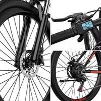 Sepeda Gunung Listrik 500W 26 Inci 48V 10AH Baterai Dapat Dilepas 21-Kecepatan E-MTB E-ABS Rem Cakram Ganda Kylin Anti-Tusuk