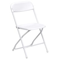 Chaises pliantes en plastique blanc pour la location d'événements Capacité de poids HDPE Empilable Pliable Portable Garden Party Heavy Duty 650 Lbs