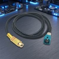 Kabel Adaptor FAKRA Z ke RCA Berlapis Emas Tembaga Berlapis Timah Gaya OEM untuk Retrofit Kamera Aftermarket Aliran Sinyal Stabil