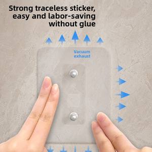 <span class=keywords><strong>Portasciugamani</strong></span> da bagno a canna singola e doppia da parete da bagno con supporto in alluminio con gancio adesivo magico - Product Image 2