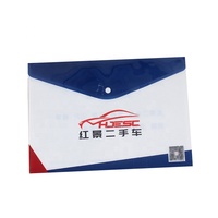 Enveloppe de taille A4 dossier étanche Pp Pvc bouton pression sac de fichiers de documents bouton en plastique sac de fichiers à pression
