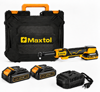 Clé à cliquet sans fil Maxtol 20V, couple maximal de 100 Nm, embout de 1/2 pouce, batterie Li-ion, étui de transport, usage industriel/bricolage, 200 W