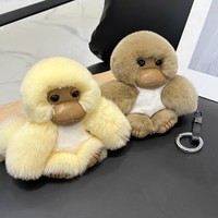 Vente en gros 15cm fourrure gorille porte-clés jouets en peluche personnalisé sac en peluche décoration sac à dos pendentif 2025 tendance jouets pour enfants
