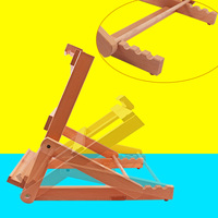 Chevalet de table portable en bois réglable Foska (17*14*9.45 pouces) en forme de H pour artistes, étudiants et débutants