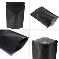 Sachet Doypack Ziplock Mat Personnalisé Noir et Blanc, Pochette Autoportante pour Emballage de Boissons et Aliments Secs, Sac Coloré en Aluminium avec Fermeture Éclair