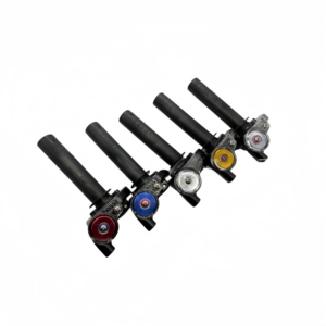 Poignées de moto universelles de 22mm CNC en aluminium pour guidon de moto poignée de torsion d'accélérateur pour Pit Bikes ATV accessoires - Product Image 3