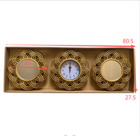 Ensemble de 3 miroirs muraux en plastique creux de style Art déco, design varié, miroir mural rétro, décoration murale pour maison, appartement, hôtel