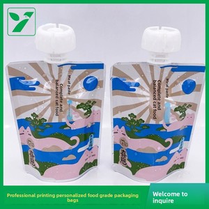 Sacchetto Doypack Autoportante con Beccuccio per Succhi, in PE per Alimenti, Resistente alle Alte Temperature, per Carne/Pasta di Pesce con Design a Flusso Continuo - Product Image 3