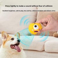Jouet pour chien en latex de forme ronde, résistant à la décoloration, avec couineur intégré, conforme aux normes FDA REACH, pour la mastication quotidienne, motif dessin animé