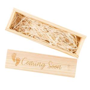 अनुकूलित गर्भावस्था परीक्षण लकड़ी के परिदान बॉक्स लकड़ी के बच्चे ने दादी के लिए घोषित बॉक्स - Product Image 2