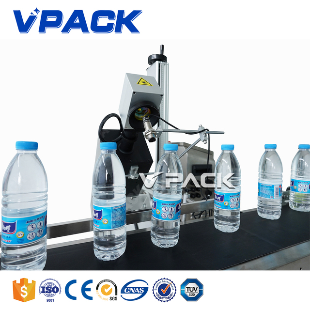 Production ID Best Before Date Labeling Part Integrating Laser Coding Printing and Marking Solution PET Plastic Bottles