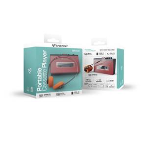 เครื่องเล่นเทปคาสเซ็ตแบบพกพา บลูทูธ อิน/เอาท์ / แบตเตอรี่แบบชาร์จได้ USB-C / ลำโพงและไมโครโฟนในตัว - Product Image 6