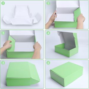 Green Shipping <strong>Boxes</strong> Cardboard <strong>Gift</strong> <strong>Boxes</strong> With Lids for Wrapping Giving <strong>Presents</strong> Corrugated Mailer <strong>Boxes</strong> for Packaging Mailing - Product Image 6