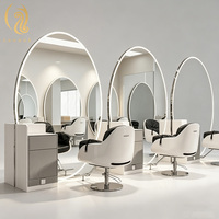 Miroir de salon moderne et durable en verre, mobilier de station de coiffure pour hôtels et centres commerciaux