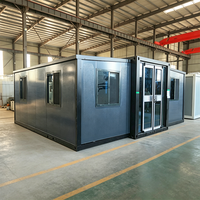 Villa modulaire préfabriquée insonorisée et étanche à deux chambres, type conteneur 40 pieds, directement de l'usine
