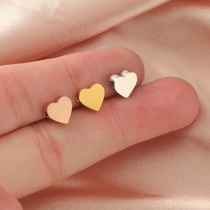 จี้รูปหัวใจทำจากสแตนเลส |   จี้รูปหัวใจเคลือบทอง 18K PVD สำหรับทำสร้อยคอและสร้อยข้อมือ DIY - Product Image 4