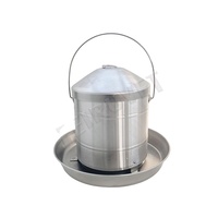 Mangeoire automatique pour volailles en acier inoxydable durable avec poignée de suspension