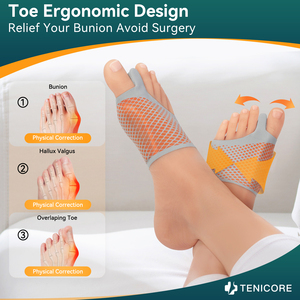 Oignon Coussin Attelle Lisseur 1 Paire Gros Orteil Intérieur Oignon Coussinets Relief Original Doux Oignon Chaussettes Porter Des <span class=keywords><strong>Chaussures</strong></span> Séparateur D'orteil - Product Image 2