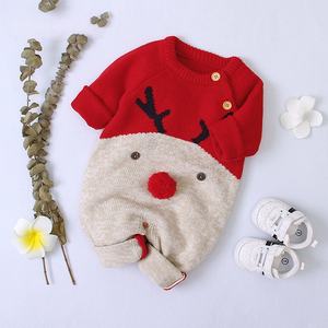 Mono de Invierno para Bebé Mimixiong al por Mayor, 100% Algodón, Diseño de Dibujos Animados, <span class=keywords><strong>Ropa</strong></span> Tejida para Niños Pequeños, <span class=keywords><strong>Navidad</strong></span> - Product Image 4