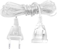 Câble d'extension transparent Tsinye avec prise EU 3M 5M pour guirlande lumineuse LED, idéal pour les fêtes et la décoration de mariage
