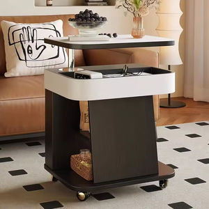 Table basse au design moderne en bois massif, carrée, avec plateau relevable, rangement, mobile avec <span class=keywords><strong>roulettes</strong></span>, meubles de salon - Product Image 3