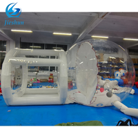 Belle tente à bulles transparente extérieure ballon gonflable bulle tente de Noël gonflable avec tunnel pour station hôtelière