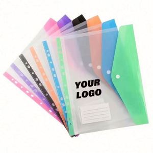 A4 High-Capacity Loose Leaf File Bags with 11-Hole <b>Binder</b> <b>Rings</b>, Expandable Button and Label Pockets for School Home Office - Product Image 1