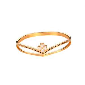 Brazalete de Moda en Acero Inoxidable 316L con Baño de Oro PVD, Joyería Sostenible y Resistente para Mujer - Product Image 2