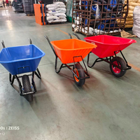 Brouette de chantier 120L, capacité de charge 200KG, plateau galvanisé, robuste, carretilla